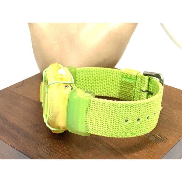 Casio Women's Watch Baby-G BG-301 Quartz Digital Yellow Green Vintage 1455 39mm - Picture 9 of 14
